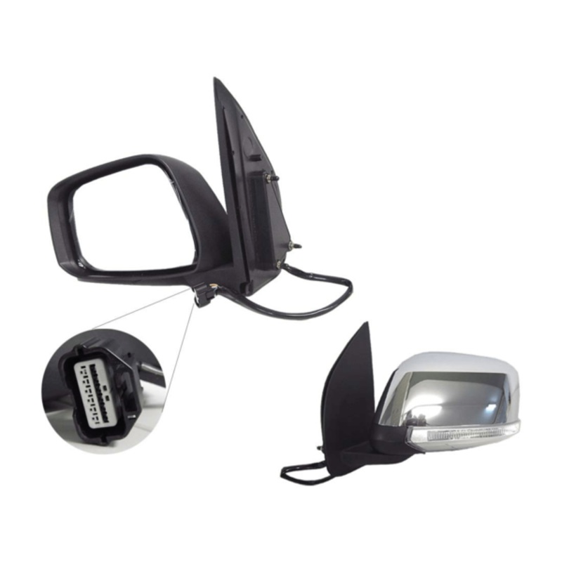 Nissan Pathfinder R51 07/2005-09/2013 Door Mirror Left Hand Side Chrome LED Indicator