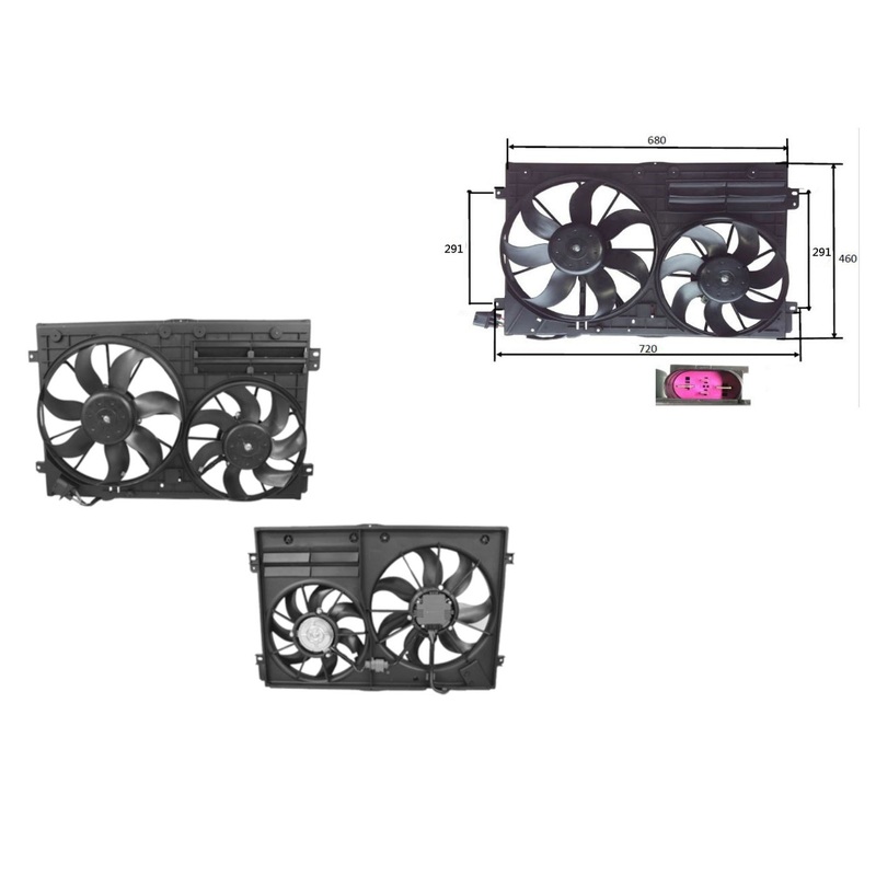 Volkswagen Caddy 2K 2KC 2KN SA 02/2005-02/2020 Radiator Fan