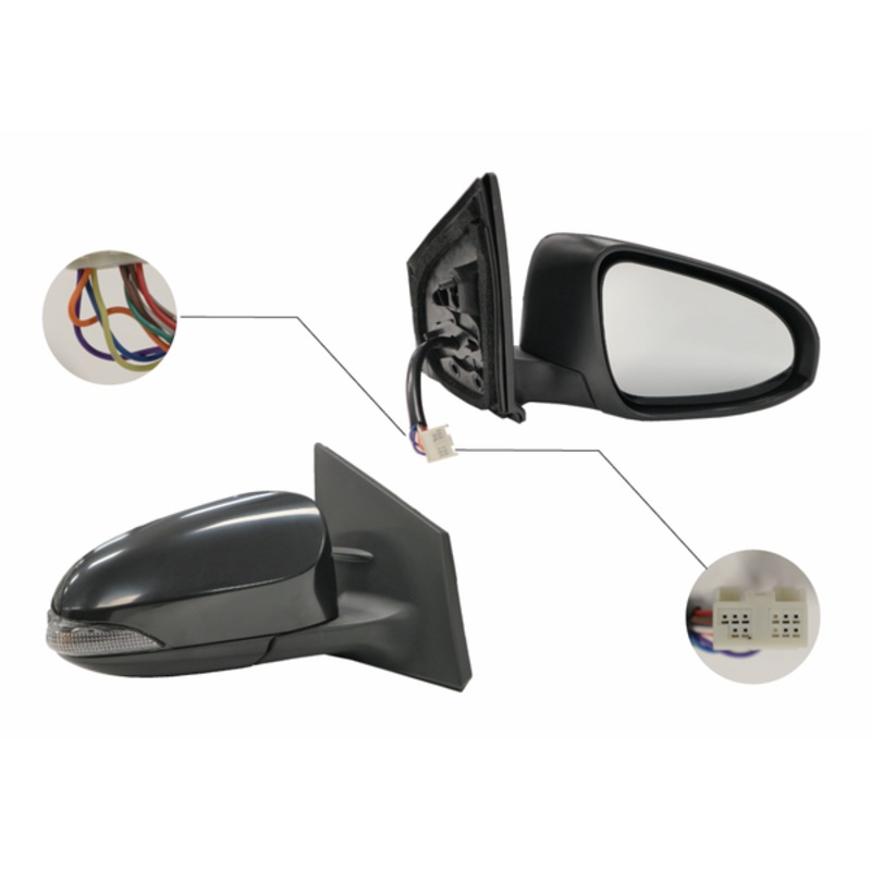 Toyota Corolla ZRE182 ZWE186 01/2013-07/2018 Door Mirror Right Hand Side With LED