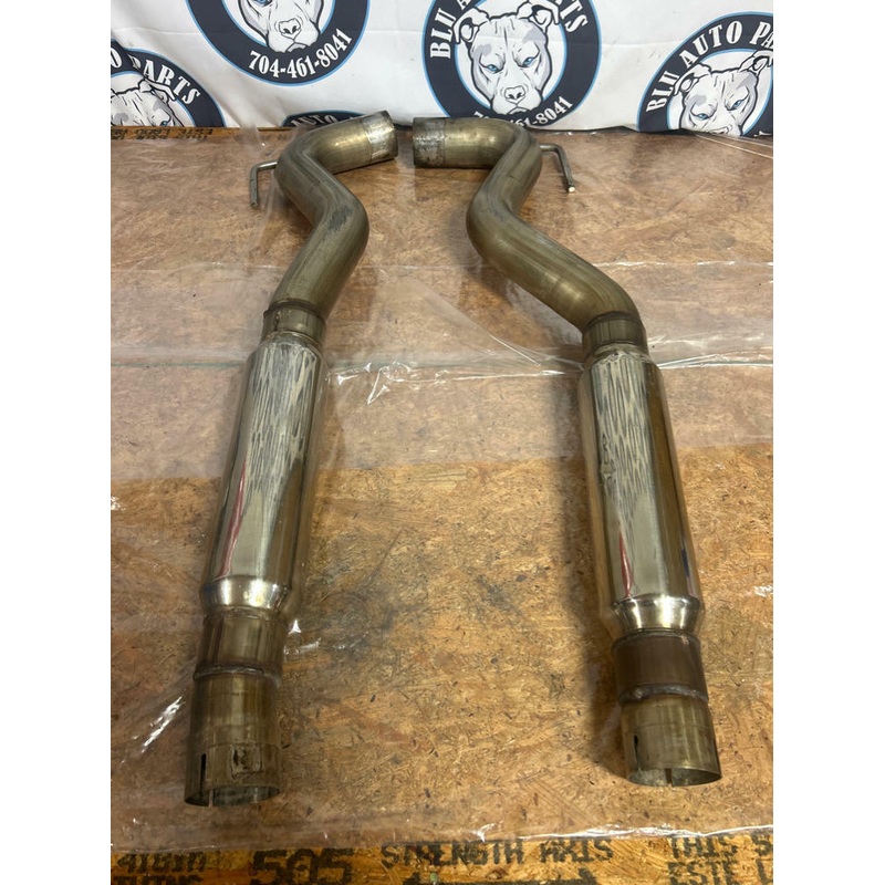 2015-17 Ford Mustang GT Aftermarket Stainless Resonator Pair 253