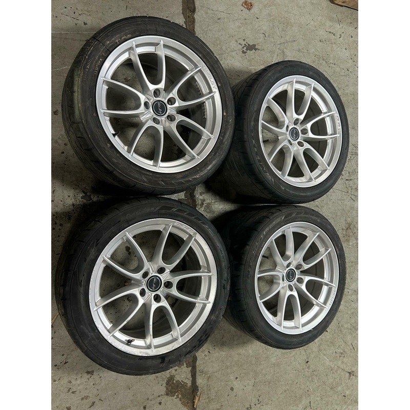 2015-23 Ford Mustang Shelby CS-5 Wheel Set- Chrome Powder, 19×11, 19×9.5
