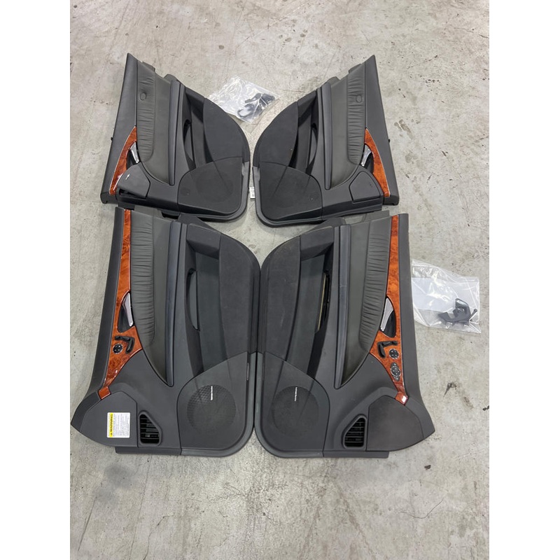 2003-06 Mercedes Benz W211 E55 Door Panel Set Charcoal and Woodgrain 099