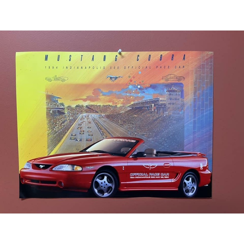 1994 Cobra Indy 500 Pace Car Poster