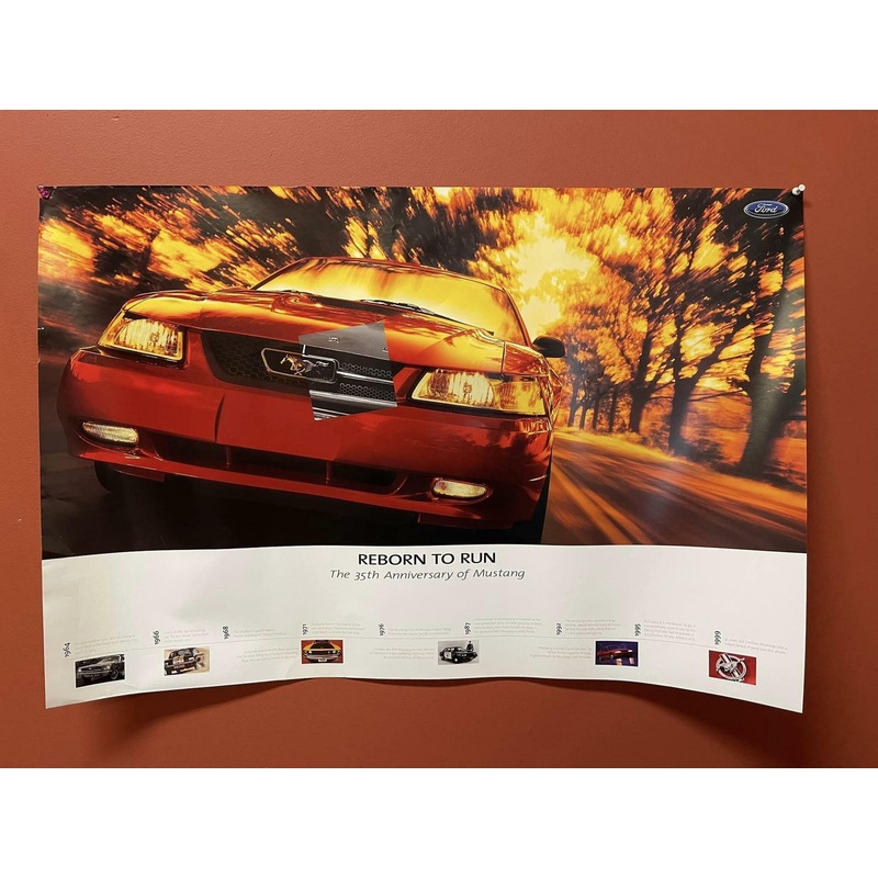 1999 Mustang Reborn to Run 35th Anniversary Poster
