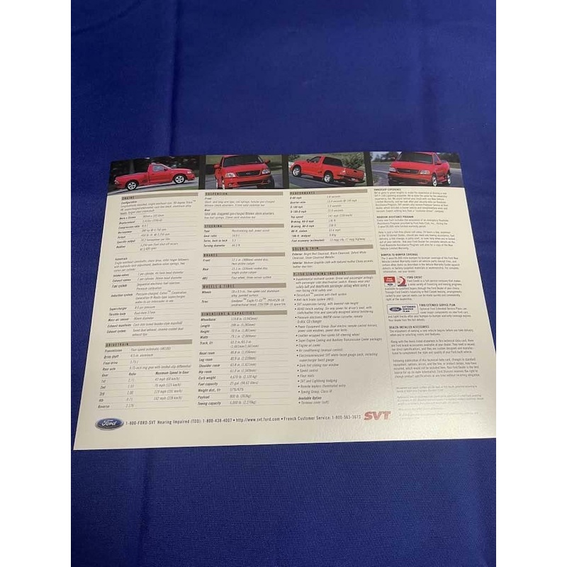 2001 SVT Lightning Dealer Card