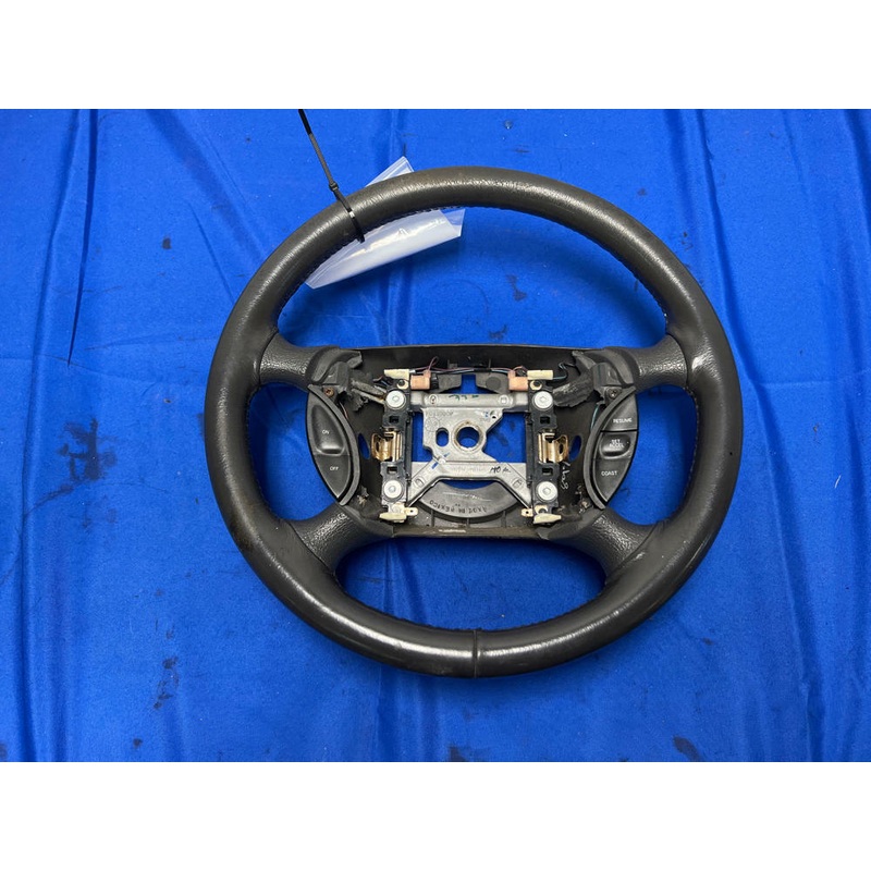 2003-04 Ford Mustang SVT Cobra Dark Charcoal Leather Steering Wheel 153