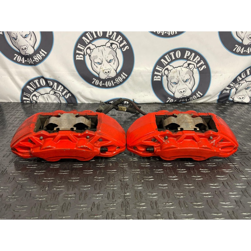 2015-2023 Ford Mustang Base Front Brake Calipers Pair- Painted Comp. Orange 258