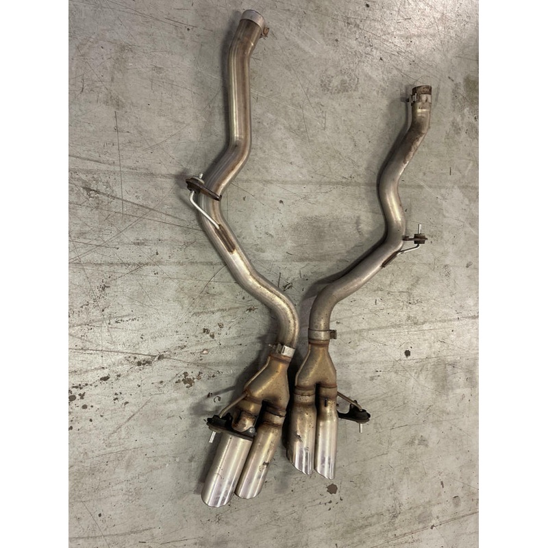 2015-17 Ford Mustang Cat Back No Mufflers w/ Quad Tips 210