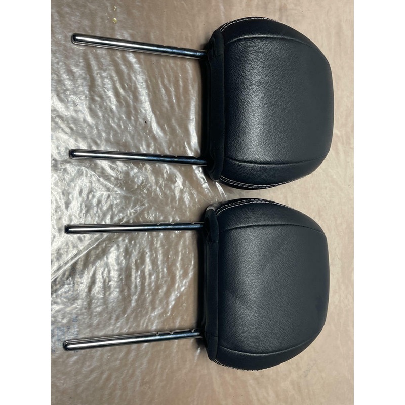 2018-23 Ford Mustang Seat Leather Head Rest Pair 212