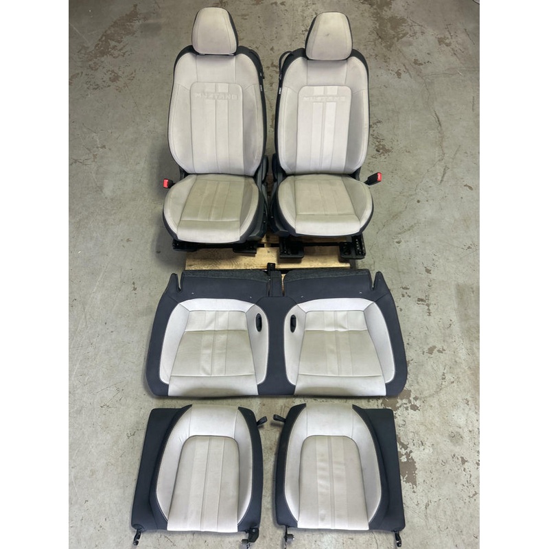2015-23 Ford Mustang GT 5.0 Seats Cloth Front & Rear Beige 223