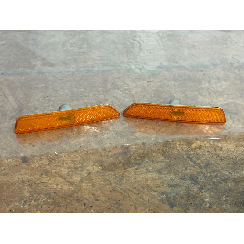2011-14 Ford Mustang GT Amber Front Bumper Reflectors Pair 231