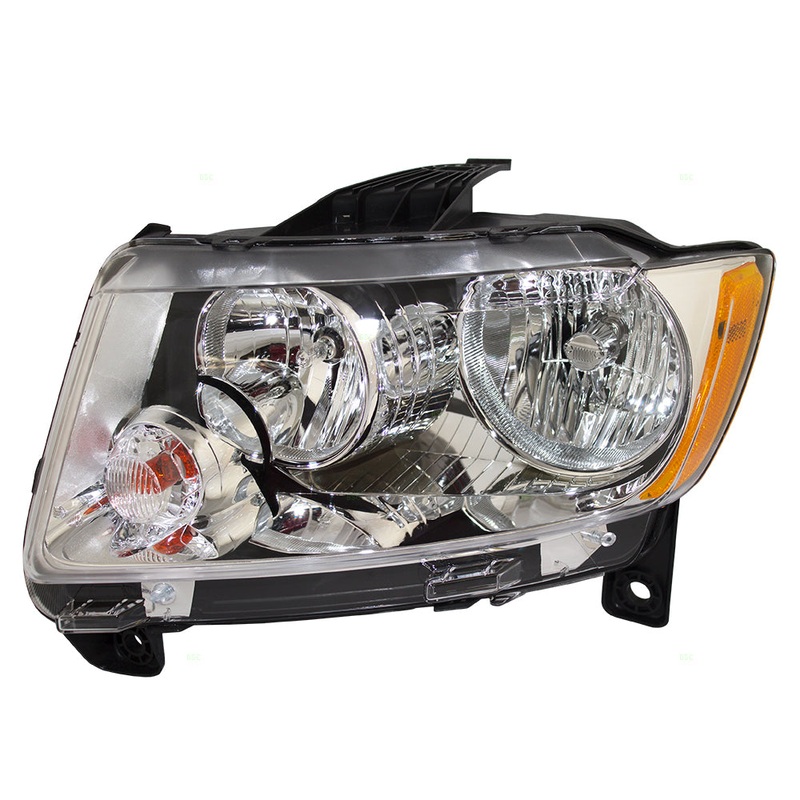 Brock Headlight Assembly for 11-13 Jeep Grand Cherokee Drivers Halogen Lens 55079379AF