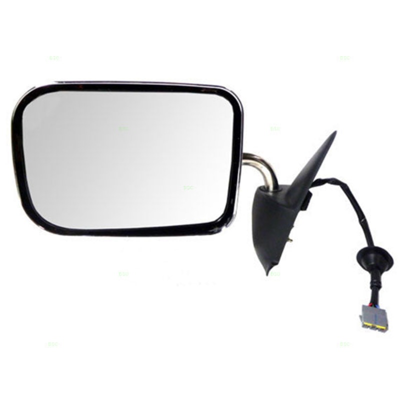Mirror for 94-97 Dodge Ram Pickup Truck Drivers Side Power with Chrome 55076613