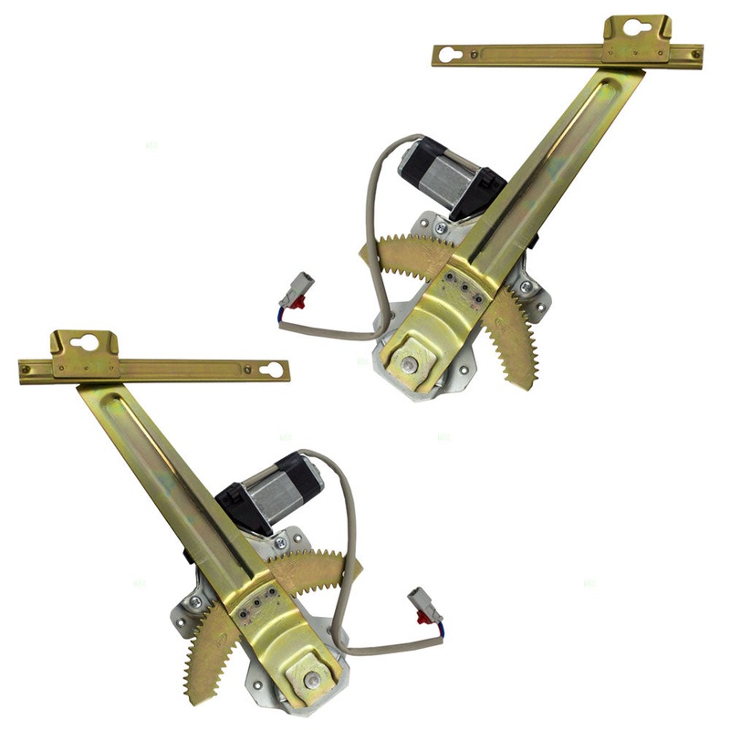 Brock Replacement Driver and Passenger Rear Power Window Lift Regulators with Motors Assemblies Compatible with 97-01 SUV 72751-S10-J01 72711-S10-J01