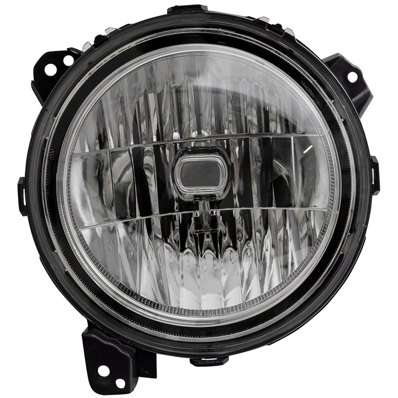 Brock Replacement Driver Halogen Headlight Compatible with 2018-2024 Wrangler JL 2020-2023 Gladiator 55112873AF