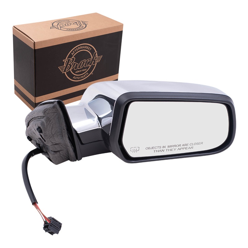 Brock Replacement Passenger Chrome Power Heated Mirror Compatible with 2015-2017 Equinox Terrain 23467321