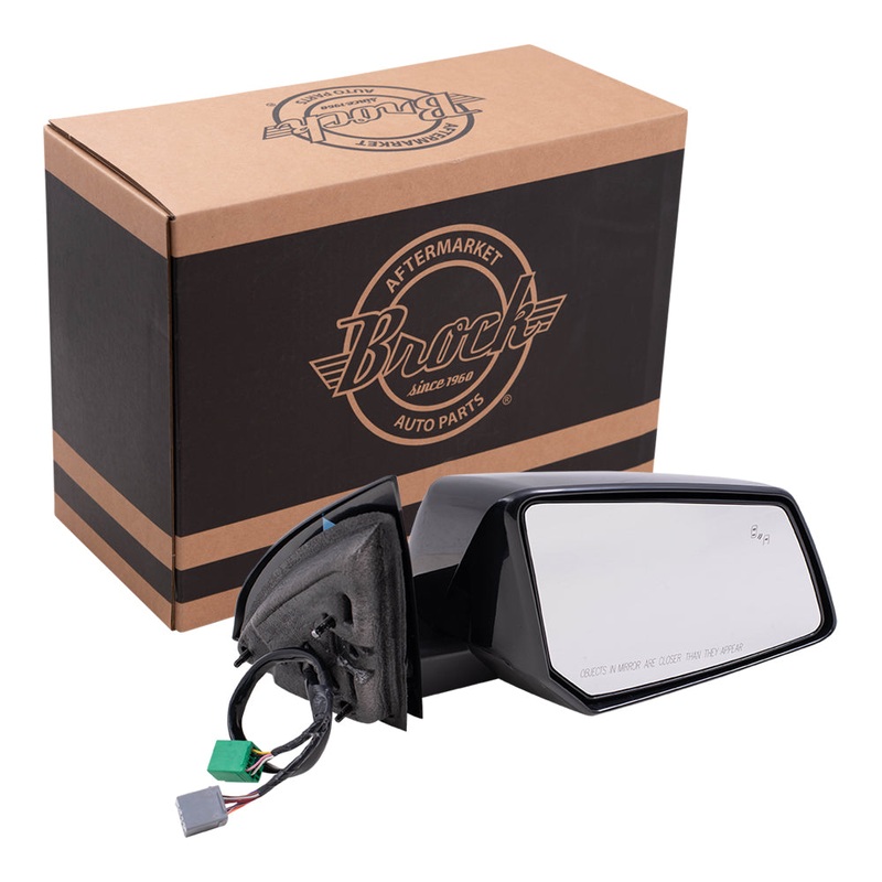 Brock Replacement Passenger Side Power Mirror Paint to Match Black with Heat-Signal-Memory-Power Folding-Blind Spot Detection without Auto Dim Compatible with 13-17 Chevy Traverse