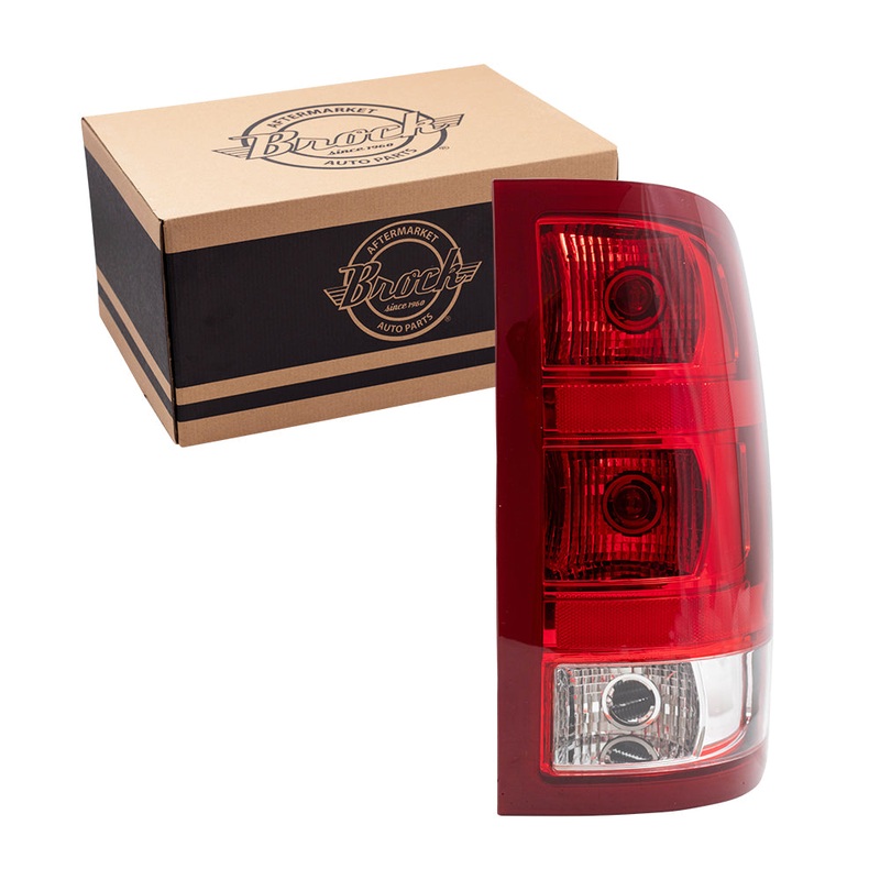 Brock Replacement Passenger Tail Light Lens Compatible with 2007-2013 Sierra Pickup Truck 25958485