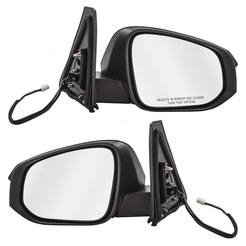 Pair Set Power Side View Mirrors Heated Ready-to-Paint Replacement for 2014-2019 Toyota 4Runner 87940-35B60 87910-35B90