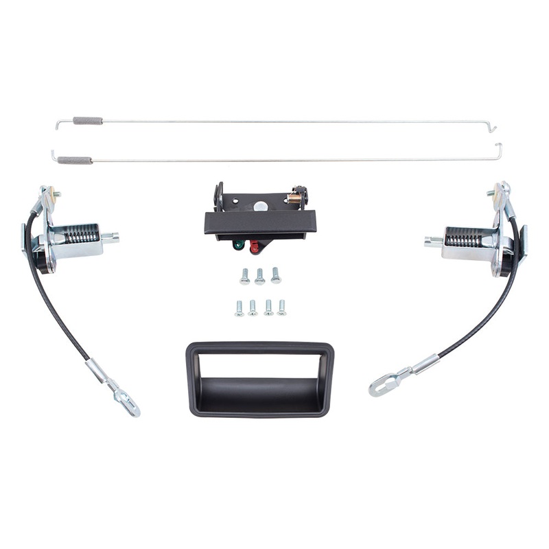 Brock Replacement Tailgate Handle with Bezel Latch Cable & Hardware Kit Compatible with 1988-2002 C/K Fleetside Stye Old Body Pickup Truck