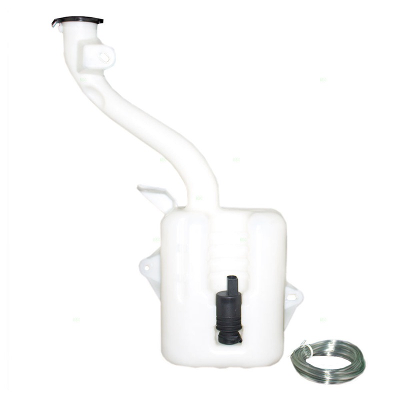 Brock Replacement Windshield Washer Fluid Reservoir Bottle Tank with Cap & Pump Compatible with 2008-2011 Focus 9S4Z17618A