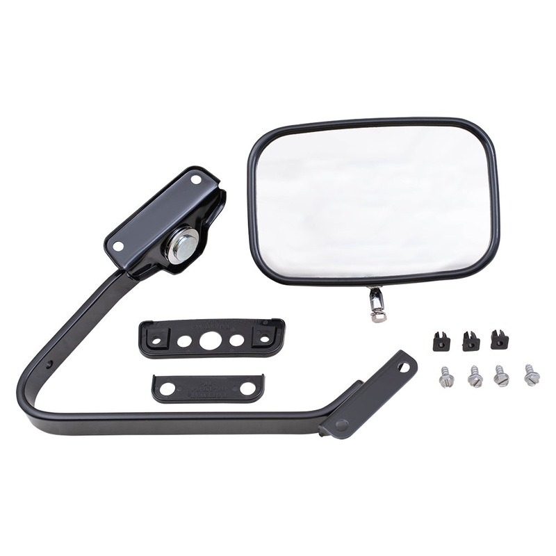 Manual Side View Black Steel Mirror Swing Lock 5×8 Replacement for 80-97 Ford Pickup Truck 80-96 Bronco E4TZ17682A