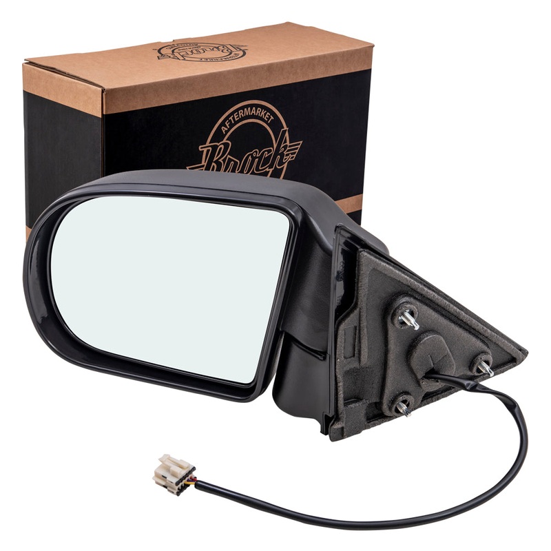 Brock Replacement Driver Power Side Door Mirror with Plastic Base Compatible with Blazer Jimmy Bravada Envoy S10 Pickup Sonoma