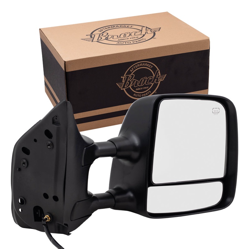 Passenger Power Tow Telescopic Mirror Heated Chrome for 04-15 Titan Pickup Truck