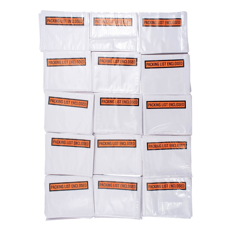 1000 Pc Case Clear Packing List Enclosed Envelopes 4.5″ x 5.5″ Receipt Docs Ship
