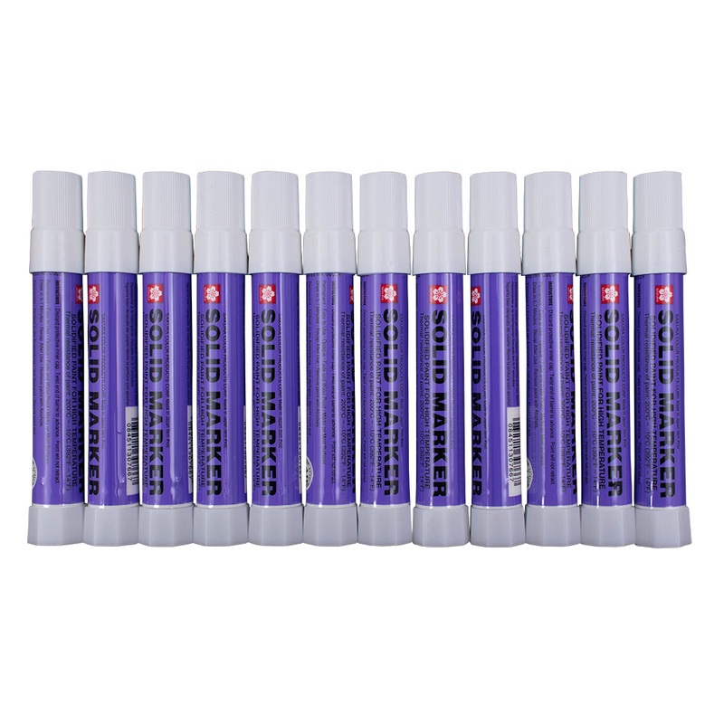 Sakura White Solid Paint Markers 12 Piece Set Dozen Auto Art Car Dealer Twist Up for Indoor & Outdoor Various Surfaces 14F-392F