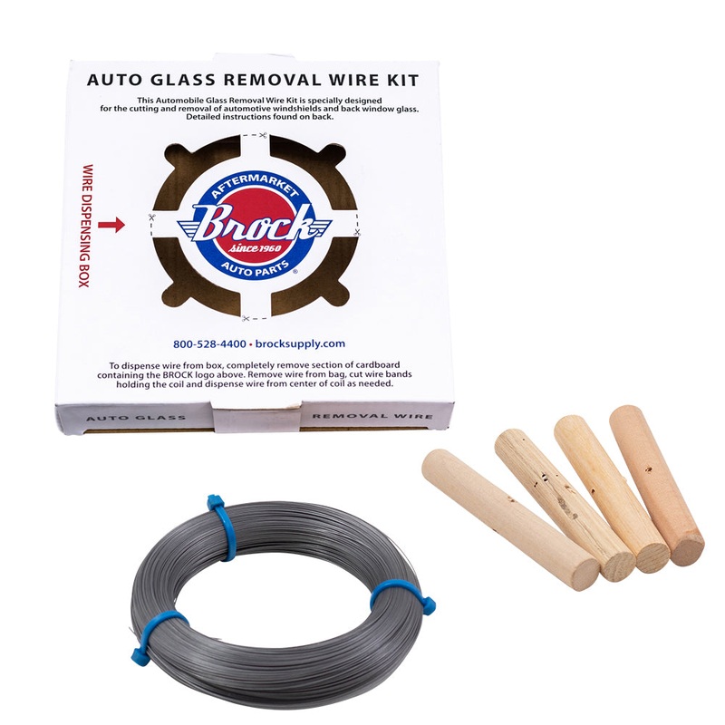 Windshield Auto Glass Removal Wire Kit 853′ ft Stainless Steel Piano Wiring w/ 4 Handles for Window Glass Cutting Repair Disposal