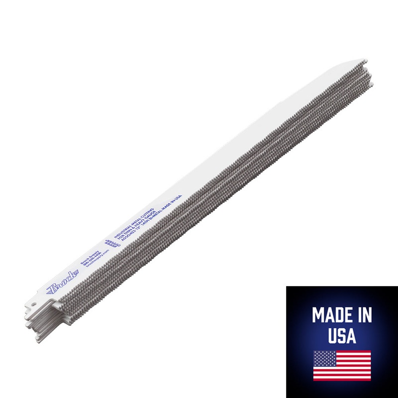12 Pc Set Pack Super Cutter Reciprocating Saw Blades Thin & Heavy Gauge Metal 12″ x 7/8″ x .062 for Industrial Fire & Rescue
