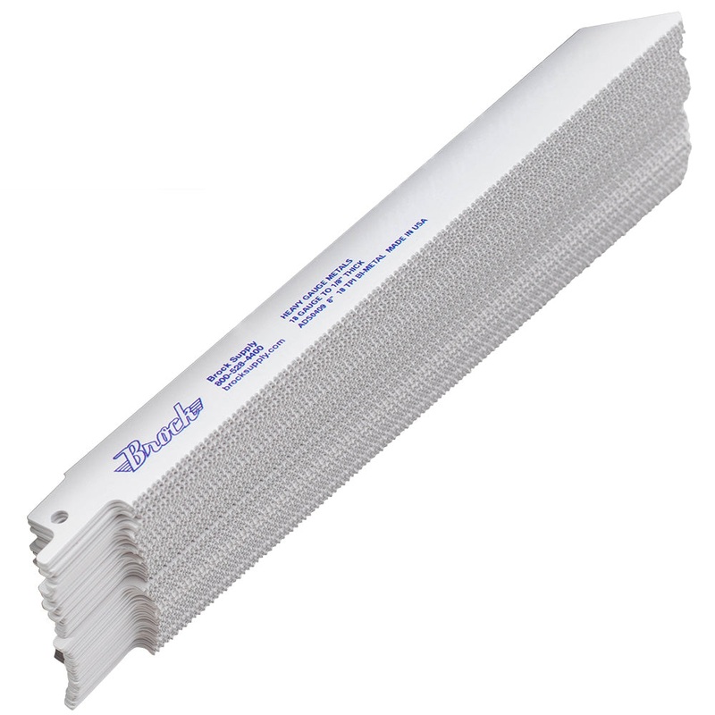 50 Pk Premium Bi Metal 18 TPI 8″ x 3/4″ x .035″ Reciprocating Saw Blades Plastic Wood Non Ferrous Metal for Industrial Shop DIY Hobby