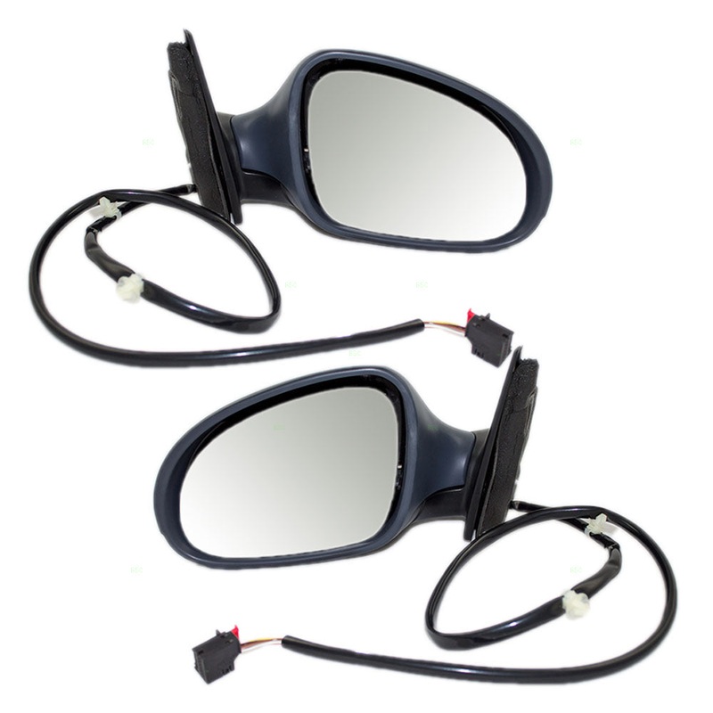 Brock Replacement Driver and Passenger Power Side View Mirrors Heated Signal Ready-to-Paint Gray Compatible with 2006 2007 2008 2009 2010 Passat 3C1857507DP9B9 3C1857508DM9B9