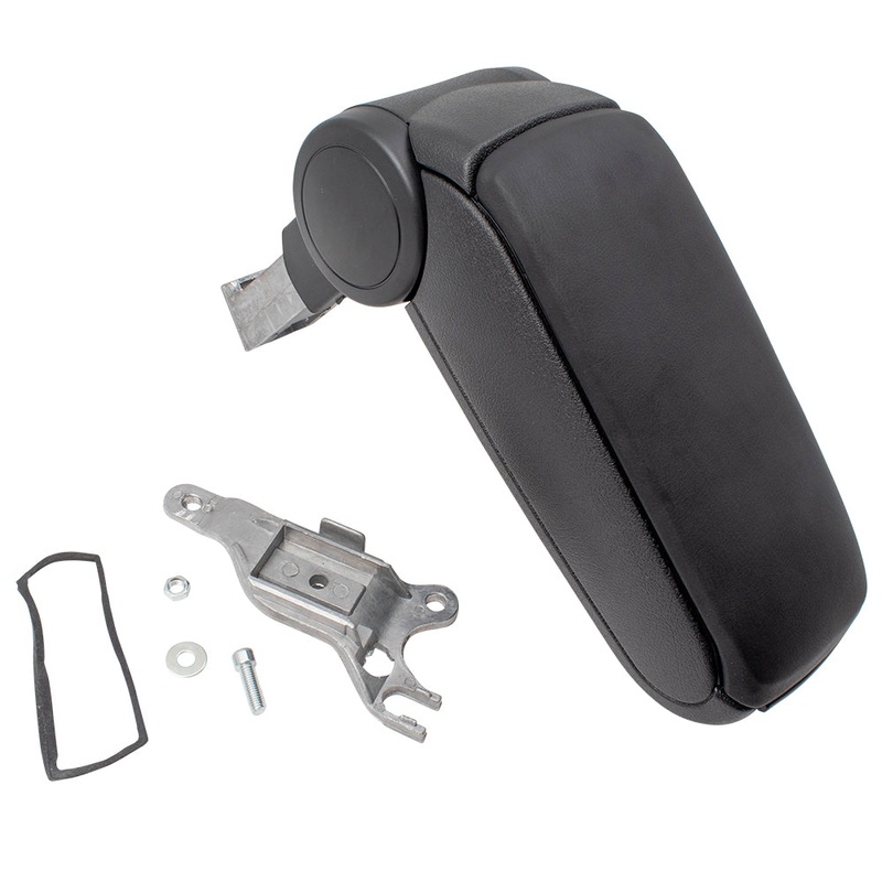 Brock Replacement Black Leatherette Center Console Armrest Repair Kit w/Hardware Compatible with1998 1999 2000 2001 2002 2003 2004 A6 S6 4B0864207C1YQ