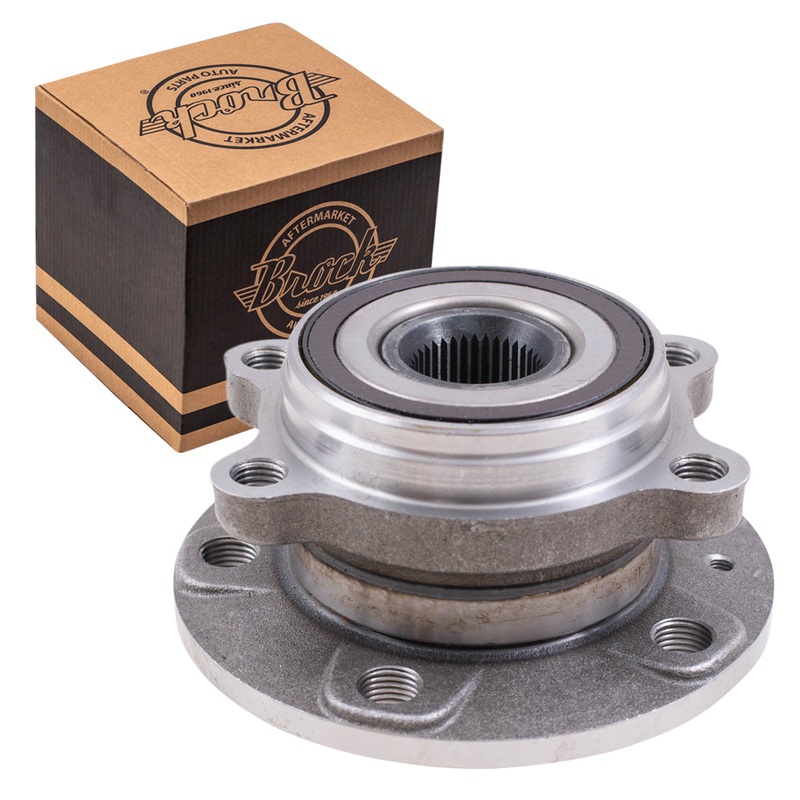 Brock Replacement Front Wheel Hub Bearing Assembly Compatible with A3 TT Q3 New Beetle CC EOS Golf GTI Jetta Passat Rabbit Tiguan 5K0 498 621