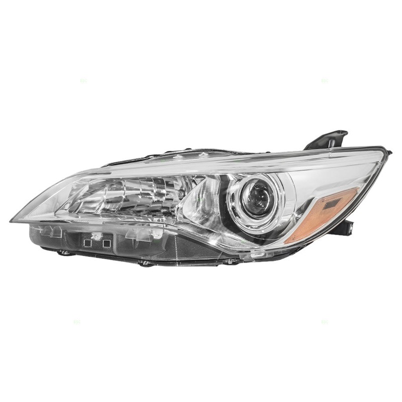 Fits Toyota Camry & Hybrid 15-16 Drivers Halogen Headlight – w/ Black Housing