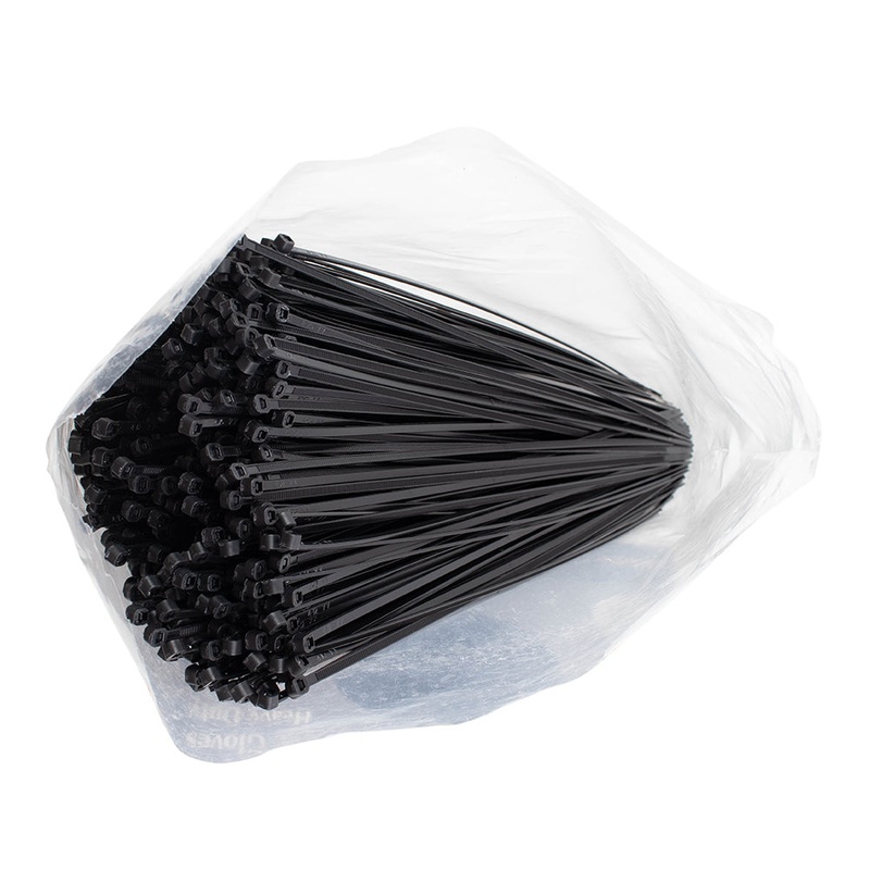 1000 Pc Bag Black Nylon 11″ Cable Zip Ties Self Locking Head UV Heat Crafts Home
