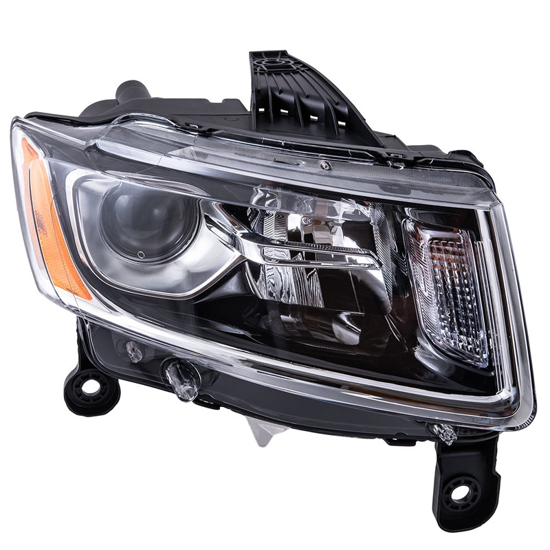2014-2016 Jeep Grand Cherokee Halogen Combination Headlight Assembly With Chrome Bezel RH
