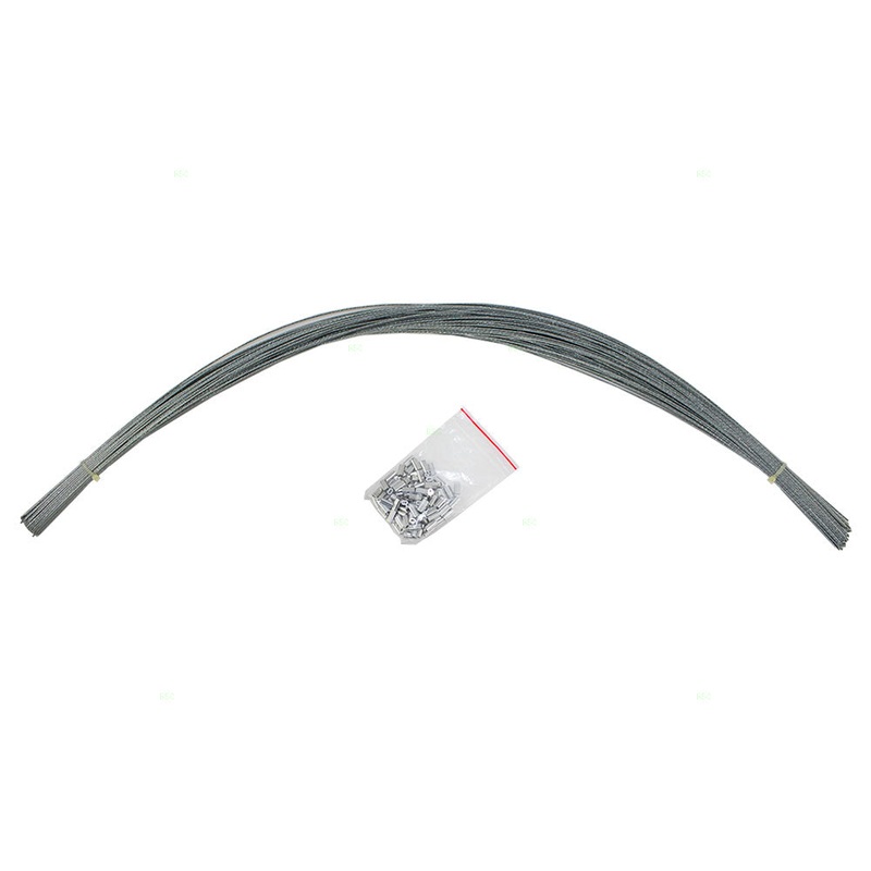 Brock 100 Pc Set Steering Wheel Key Cable Lock Kit 31″ x 1/6″ & 100 Aluminum Compression Sleeves Vehicle Security Anti-theft Dealership Auction