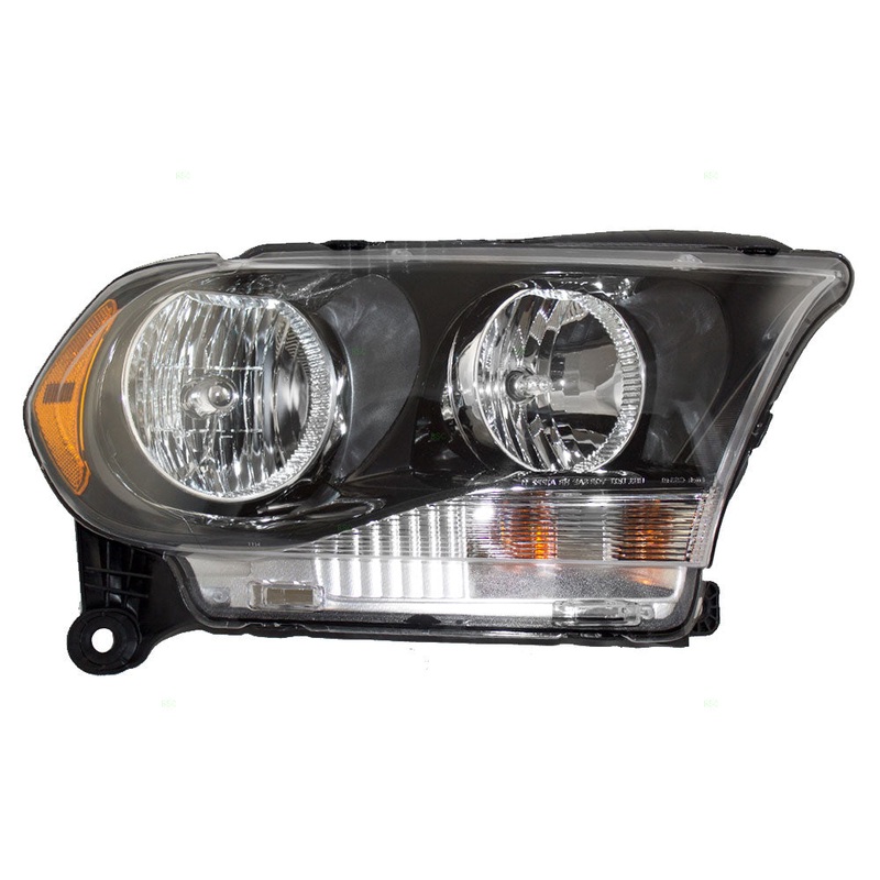 Headlight Assembly for 11-13 Dodge Durango Passengers Halogen Lens w/Black Bezel