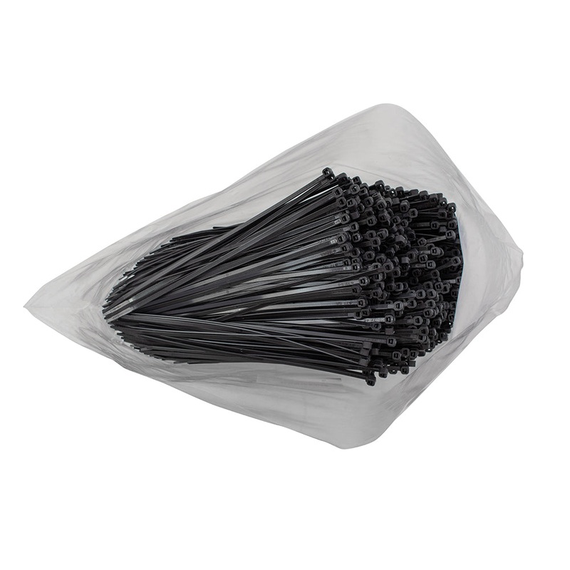 1000 Pc Bag Black Nylon 8″ Cable Zip Ties Self Locking Head UV Heat Crafts Home