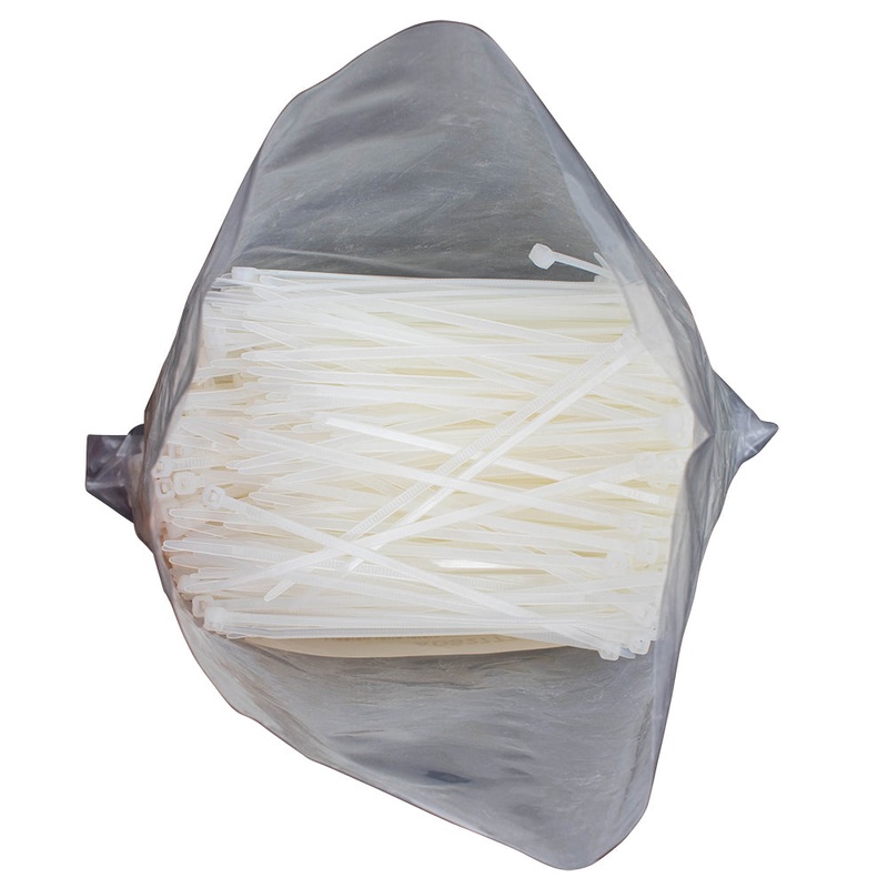 1000 Pc Bag Natural White Nylon 4″ Cable Zip Ties Self Locking Head UV Heat