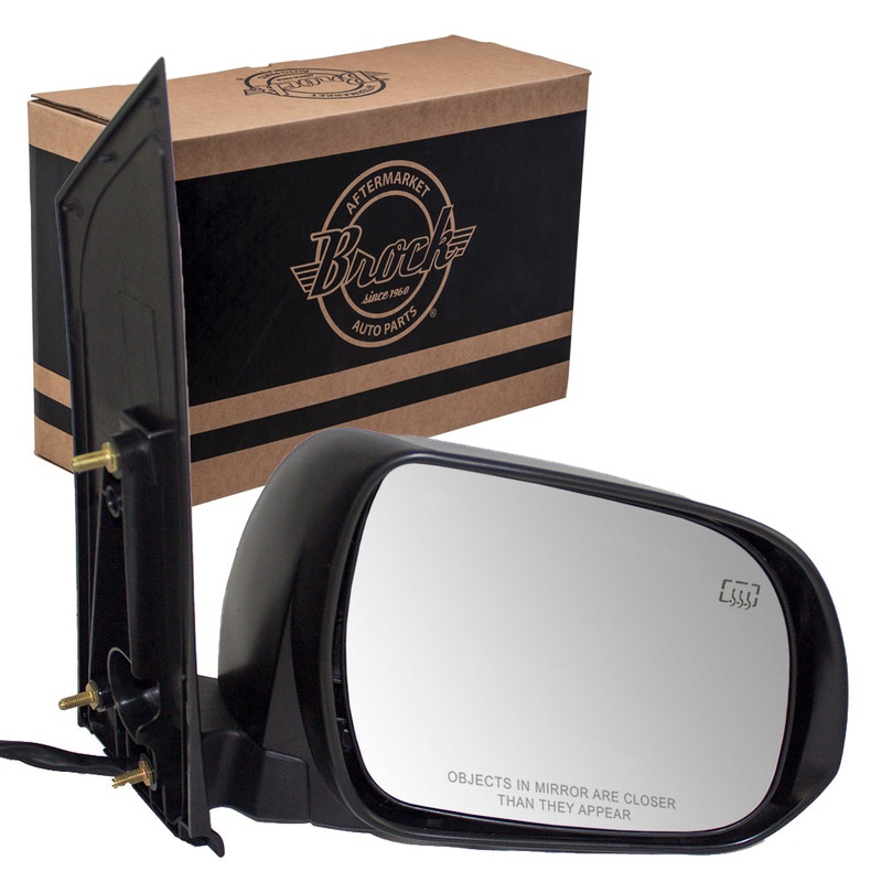 Brock Replacement Passengers Power Side View Mirror Heated Compatible with 2013-2014 Sienna Van 87910-08094-C0