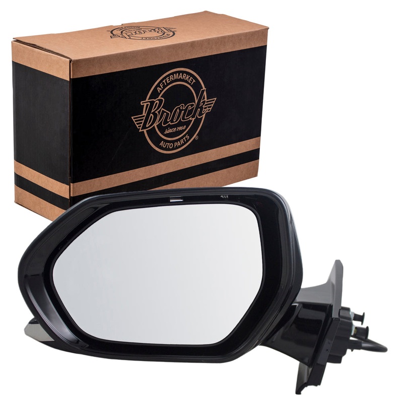 Brock Replacement Drivers Power Side View Mirror Heated Textured Base Ready-to-Paint Cap Compatible with 16-18 Prius & Prime