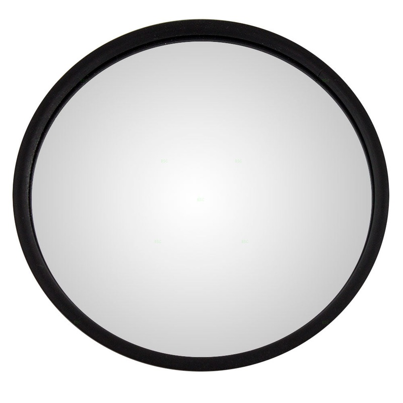 Brock Replacement Universal Convex Stainless Steel 7″ Round Side Mirror with L Bracket