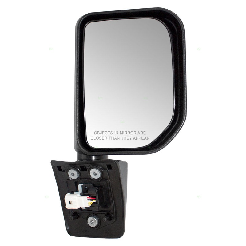 Fits Toyota FJ Cruiser 07-14 Passengers Side Power Mirror Gloss Black w/ Lamp