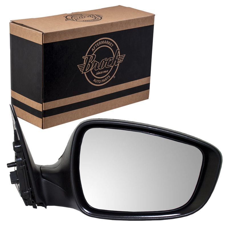 Brock Replacement Passengers Power Side View Mirror Heated Textured Base w/ Ready-to-Paint Cover Compatible with Veloster 87620-2V310