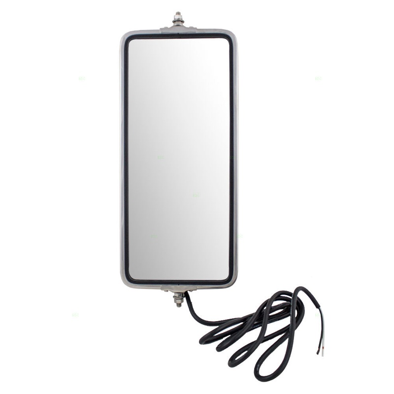 Brock Replacement Universal West Coast Truck Stainless Steel Side Mirror Head 7×16 with Heater