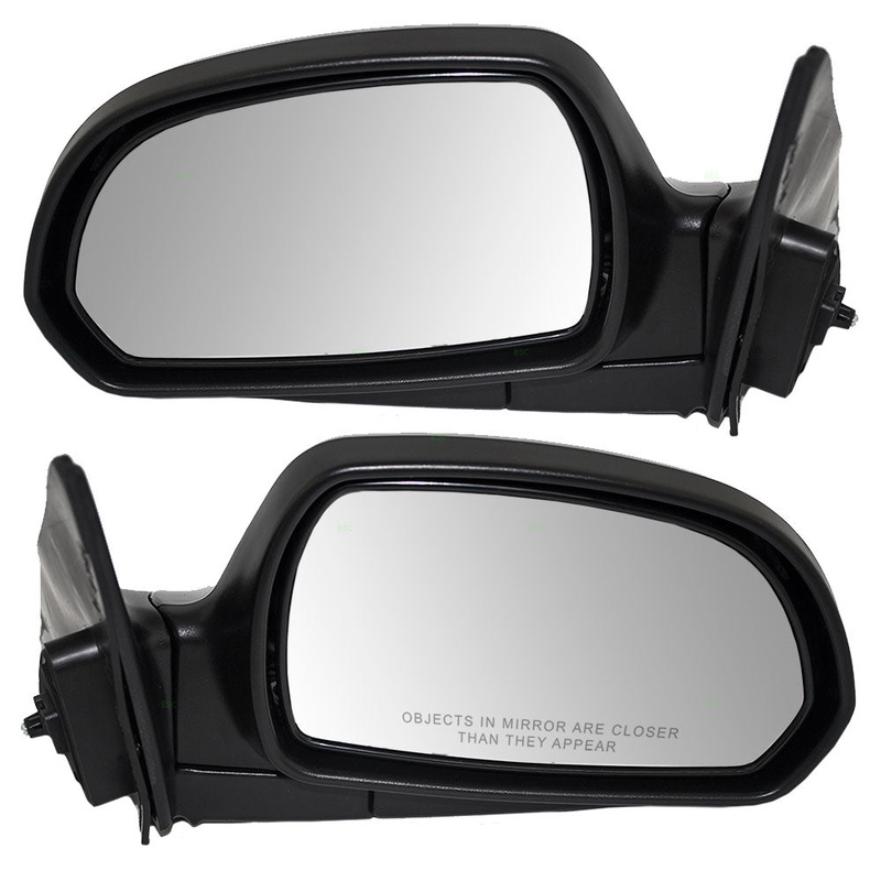 Brock Replacement Driver and Passenger Power Side View Mirrors Heated Ready-to-Paint Compatible with 2001-2006 Elantra 87610-2D130 87620-2D520